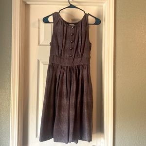 Anthropologie Fitted Purple Silk Dress